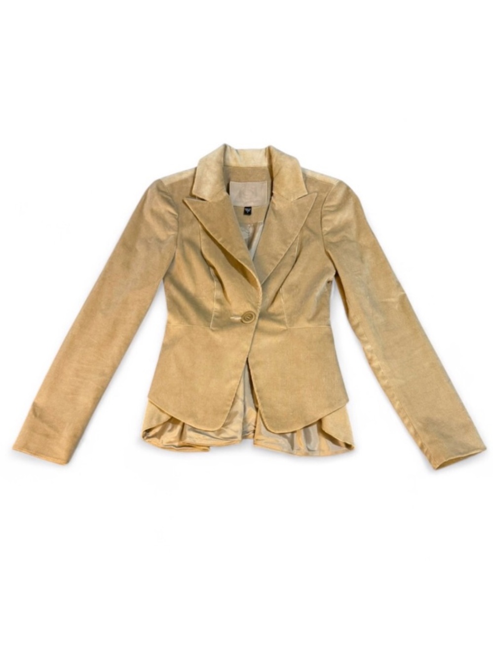 Vintage bebe Beige Peplum Suit Jacket